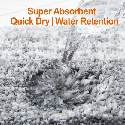 Bathroom Rug Mat 30x20, Soft & Absorbent Microfiber, Rubber Backing, Quick Dry, Machine Washable, for Bathroom Floor, Tub & Shower, Home Decor, Grey.