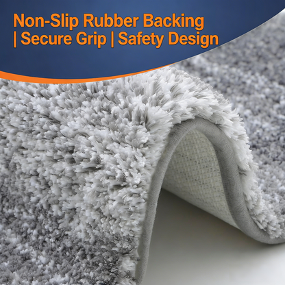 Bathroom Rug Mat 30x20, Soft & Absorbent Microfiber, Rubber Backing, Quick Dry, Machine Washable, for Bathroom Floor, Tub & Shower, Home Decor, Grey.