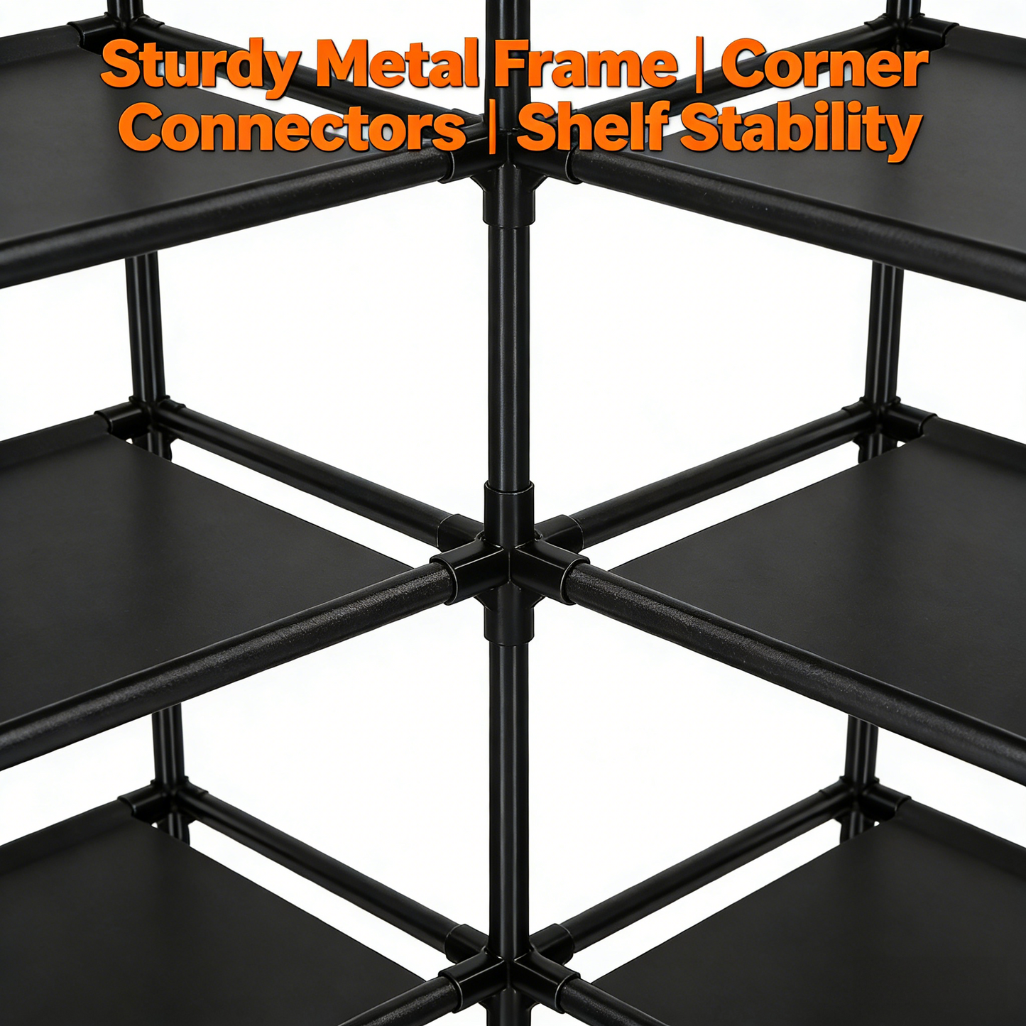 10-Tier Shoe Rack – Holds 20-25 Pairs