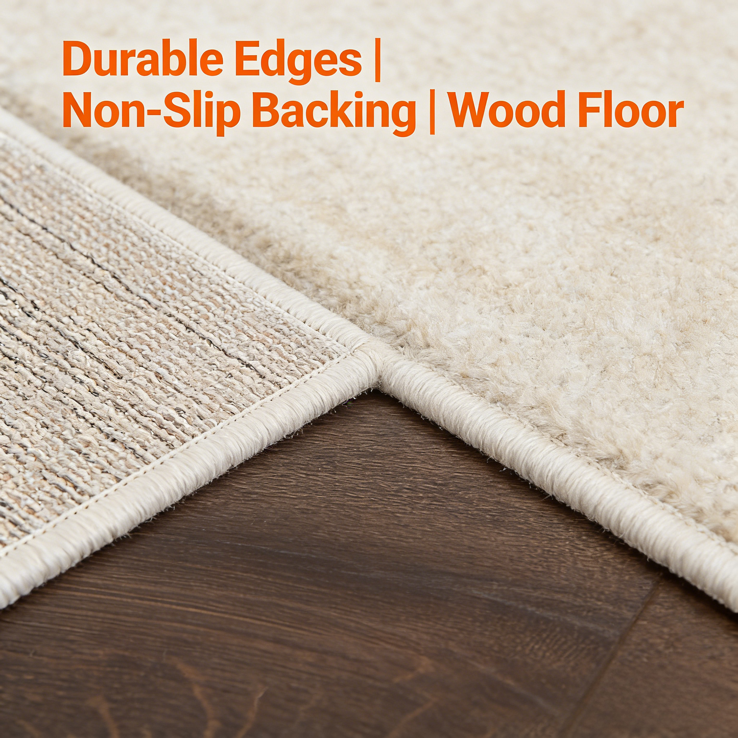Nourison Essentials Ivory Beige 4' x 6' Area Rug - Easy Clean, Non Shedding, Bed Room, Living Room, Dining Room, Kitchen (4' x 6')
