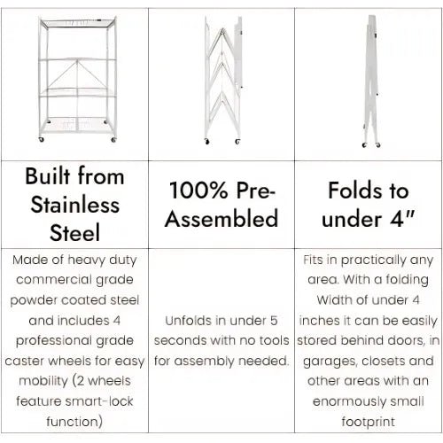 No Setup Needed! Versatile 360° Rotating Storage Shelf